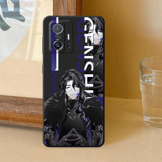 Schwarze weiche Bumper Hülle für Samsung Galaxy S23 5g S21 S20 S22 Note 20 Ultra 10 Plus 8 9 Genshion Impact Tartaglia Anime Cover