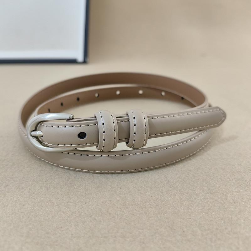 Minimalist Genuine Leather Belt With Alloy Pin Buckle For Jeans Styling