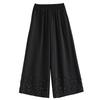 Plus Size Vintage High Waist Casual Loose Spring Summer Wide Leg Pants Women Trousers