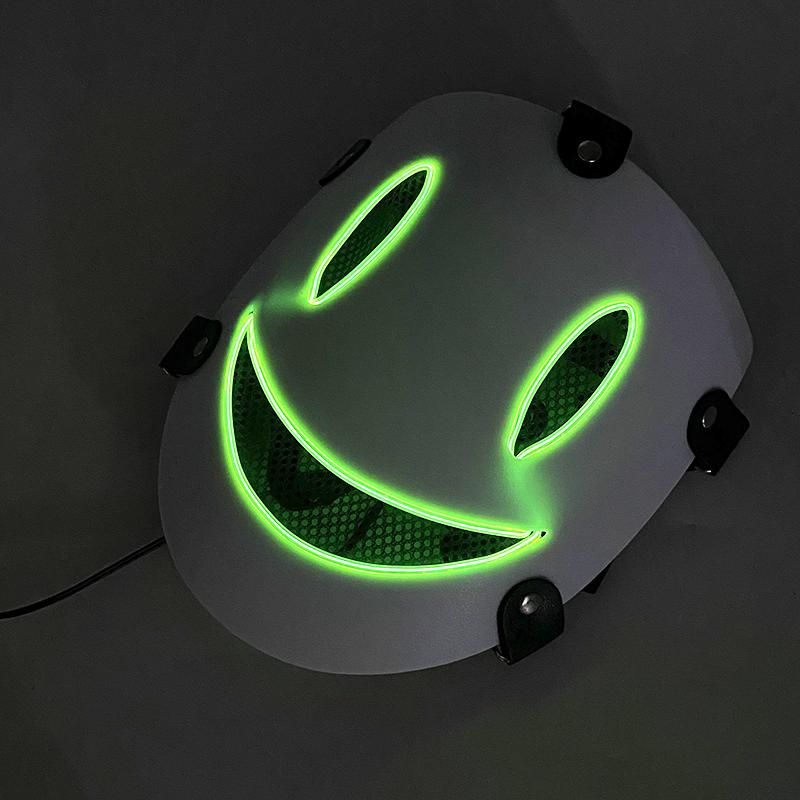 LED High Rise Invasion Mask Cosplay High Rise Invasion Anime Costume Accessories Mask Luminous Flashing Mask for Halloween Props