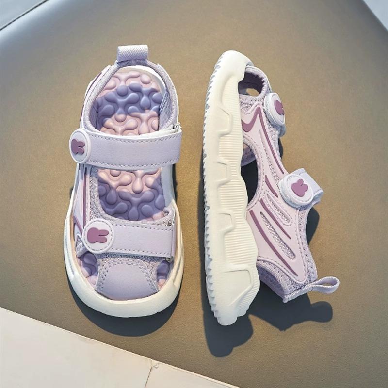 Girls' Baotou Sandals Summer New Children's Sandals Non-slip Medium and Older Children's Little Girls Soft-soled Beach Shoes
