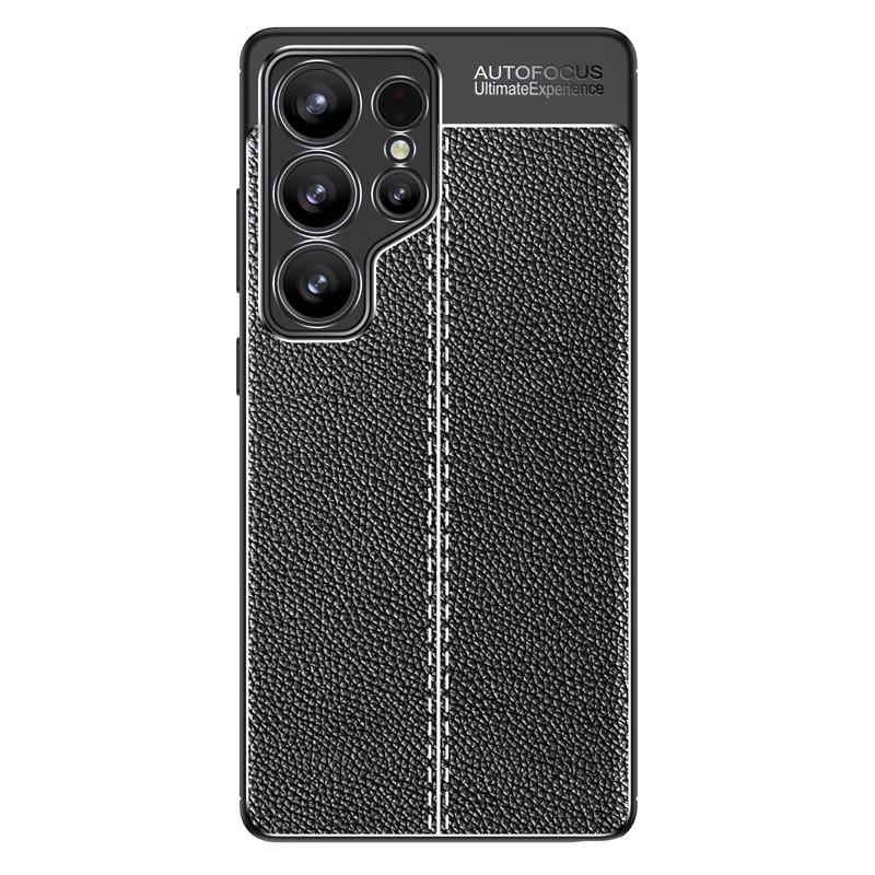 Samsung A55 5G Lychee Full Coverage Soft Case - S25 Ultra Leather Pattern Anti-Drop Protective Case