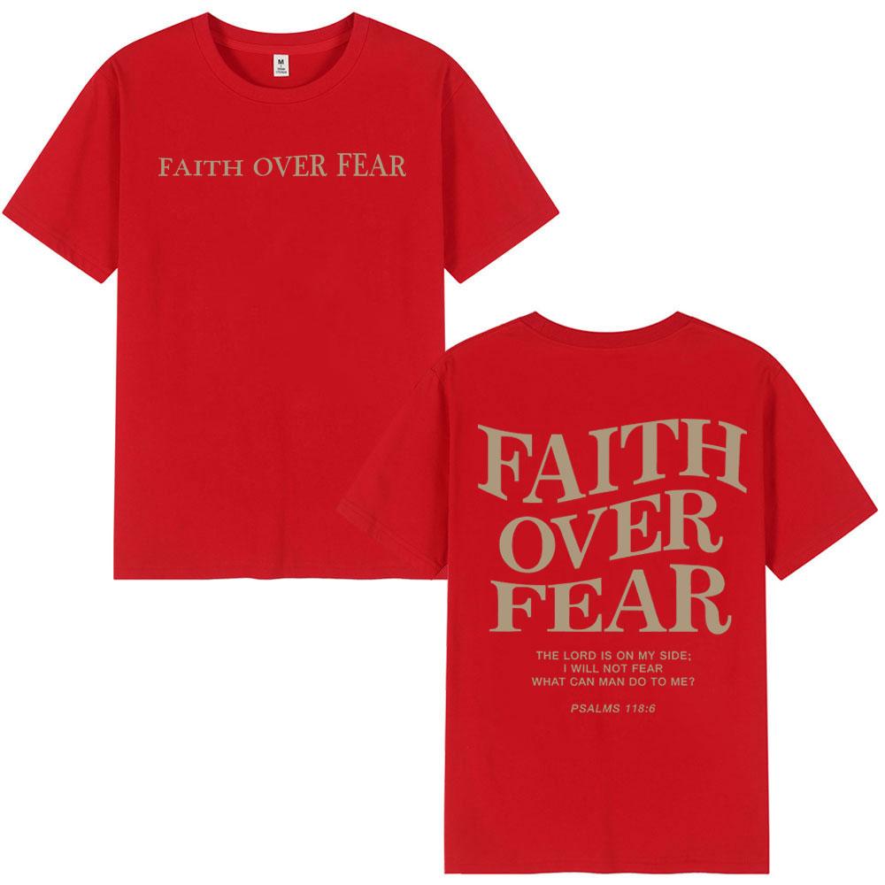 Faith Over Fear Christian Bible Verse TShirts Unisex Unisex Fashion ONeck Short Sleeve TShirt Summer Casual 100Cotton T Shirts