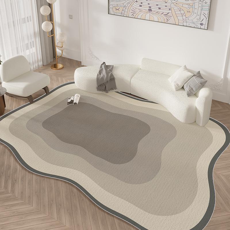 Japanese Wabi-Sabi Style Rug Living Room Cream Style Sofa Coffee Table Rug Irregular Large Non-Slip Pad Home Decorating