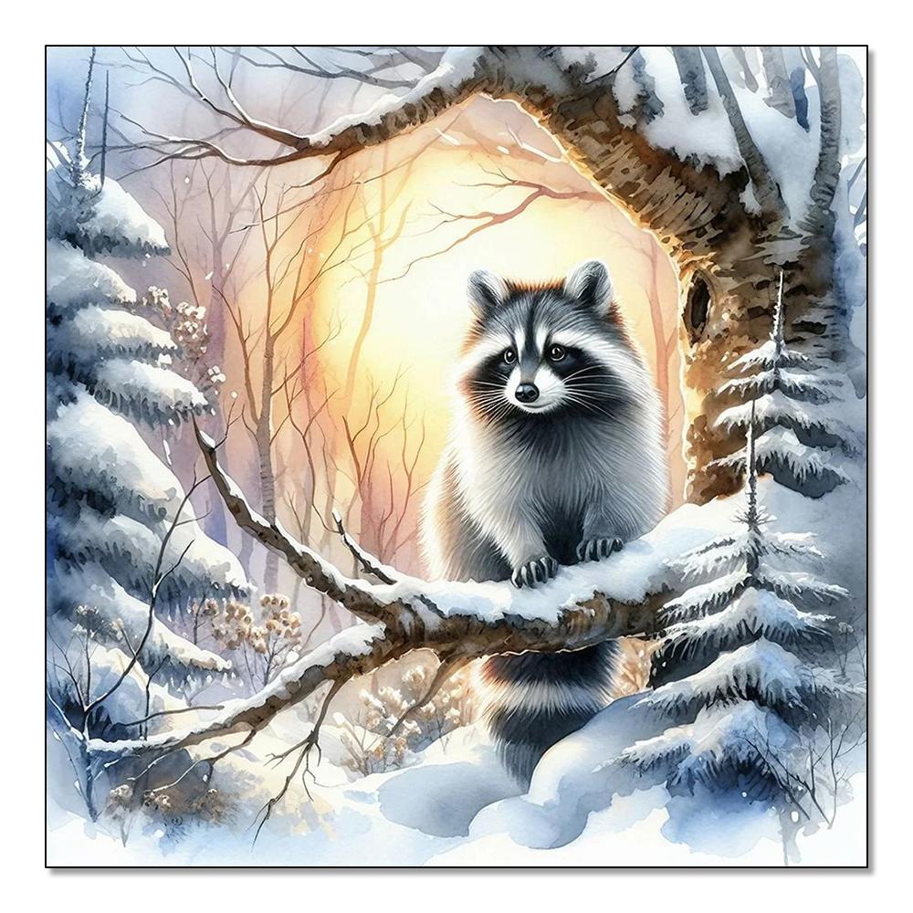 Full Round Diamond Painting Animal Wolf 5d Diy Diamond Mosaic Landscape Winter Home Decorative Rhinestone Pictures Craft Kit