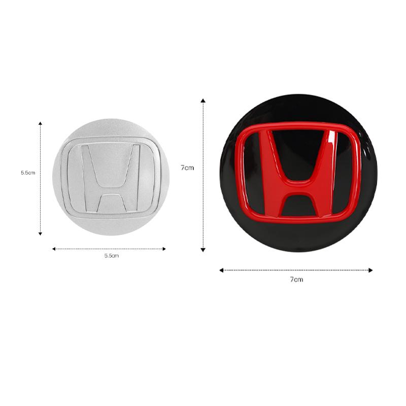 4pcs Car Wheel Center Cap Hub Cover Badge Emblem Sticker Car Accessorie For Honda Civci FIT CRV Accord Jazz HRV Stepwgn CRZ 5th