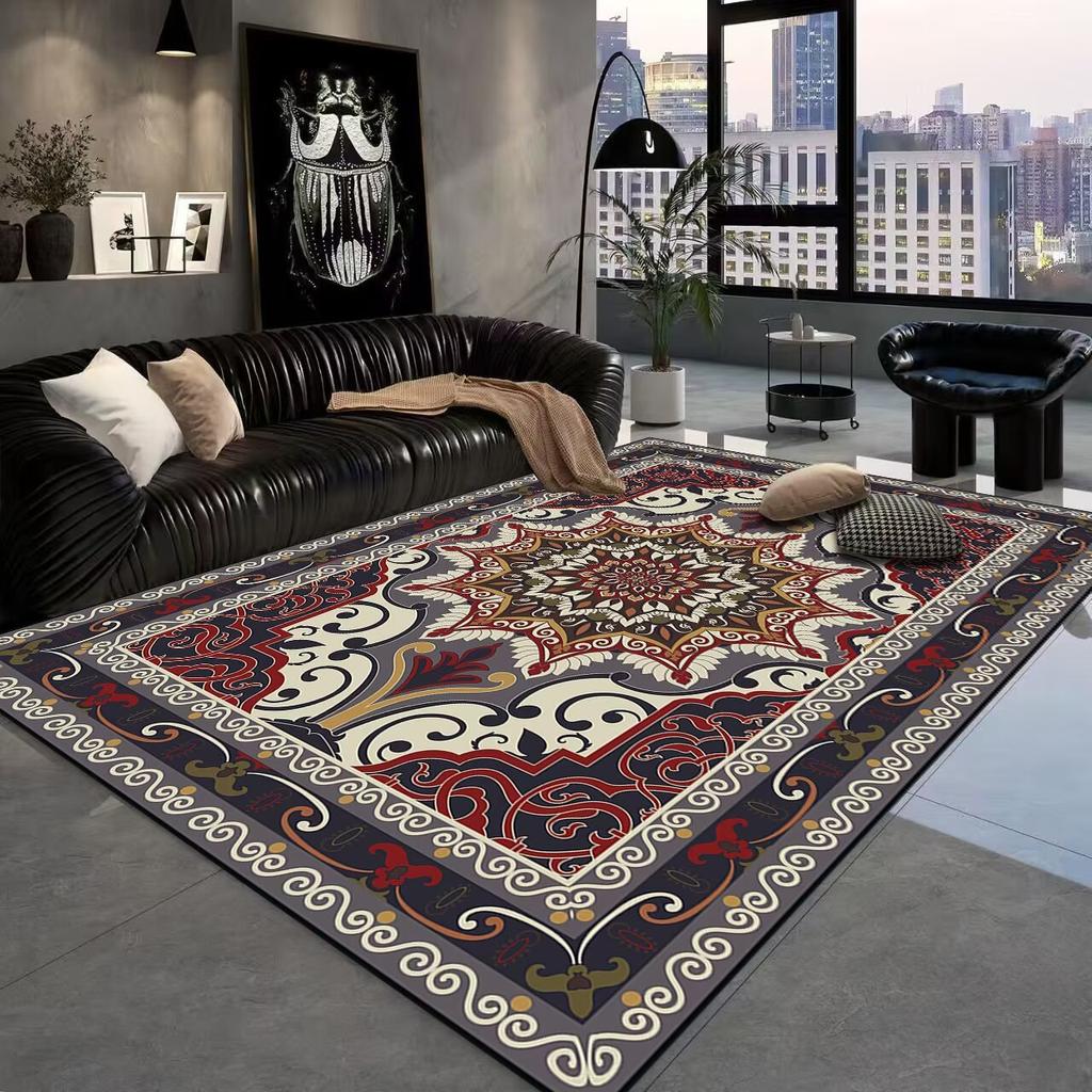 Retro Persische Luxusteppiche Große Fläche Wohnzimmer Boho Dekoration Rutschfeste Teppiche Schlafzimmer Nachttische Weiche Bodenmatte Stühle