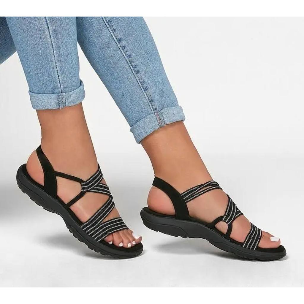 Sandály Dámské 2025 Léto Plus Size Pohodlné Měkká Podrážka Ploché Plážové Boty Sandály Ležérní Klínkové Sandály Dámské Sandály s Uzavřenou Špičkou