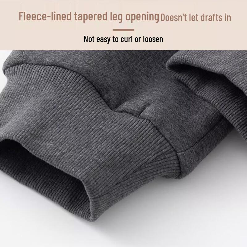 Langsha Men's Lamb Wool Lined Thermal Joggers