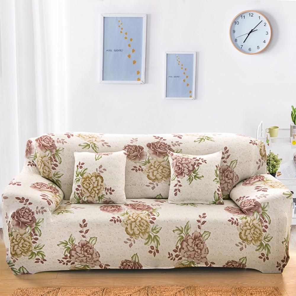 Stretchable Printed Sofa Cover Full Elastic Slipcover 4 Seasons Soft Fabric Protector