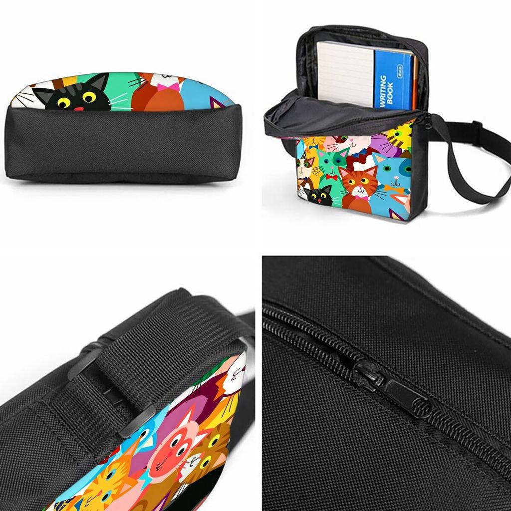 Cane Bassotto Carino Stampa Gatto Set 3 Pezzi Zaino con Borse a Tracolla, Astucci per Ragazzo/Ragazza Miglior Regalo Cartone Animato Studente Borse Scolastiche