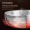 ZISIZ 316 Stainless Steel Flat-Bottom Frying Pan
