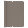 Balcony Screen - vidaXL - Taupe - 120x500 Cm - Waterproof - UV Protection - Aluminum Eyelets