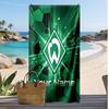 Werder Bremen FC Personalized Printed Beach Towel Soccer Logo Support Custom Name Text Absorbent Towel For Sport Travel Special Gift