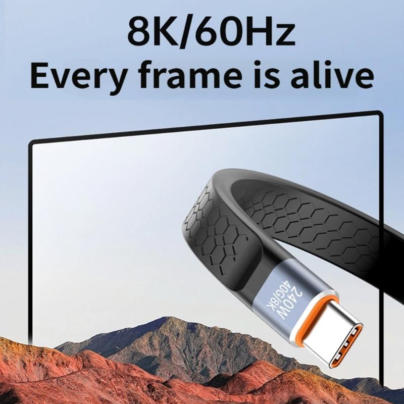 USB4.0 USB C To USB C Cable 40Gbps/80Gbps 8K@60Hz 240W Fast Charging USB C Data Cord Video Cable for Smartphone Laptops