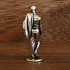 Handsome Brass Male Model Suit Statue Retro Style Man Character Art Figurine Study Room Decoration Gift