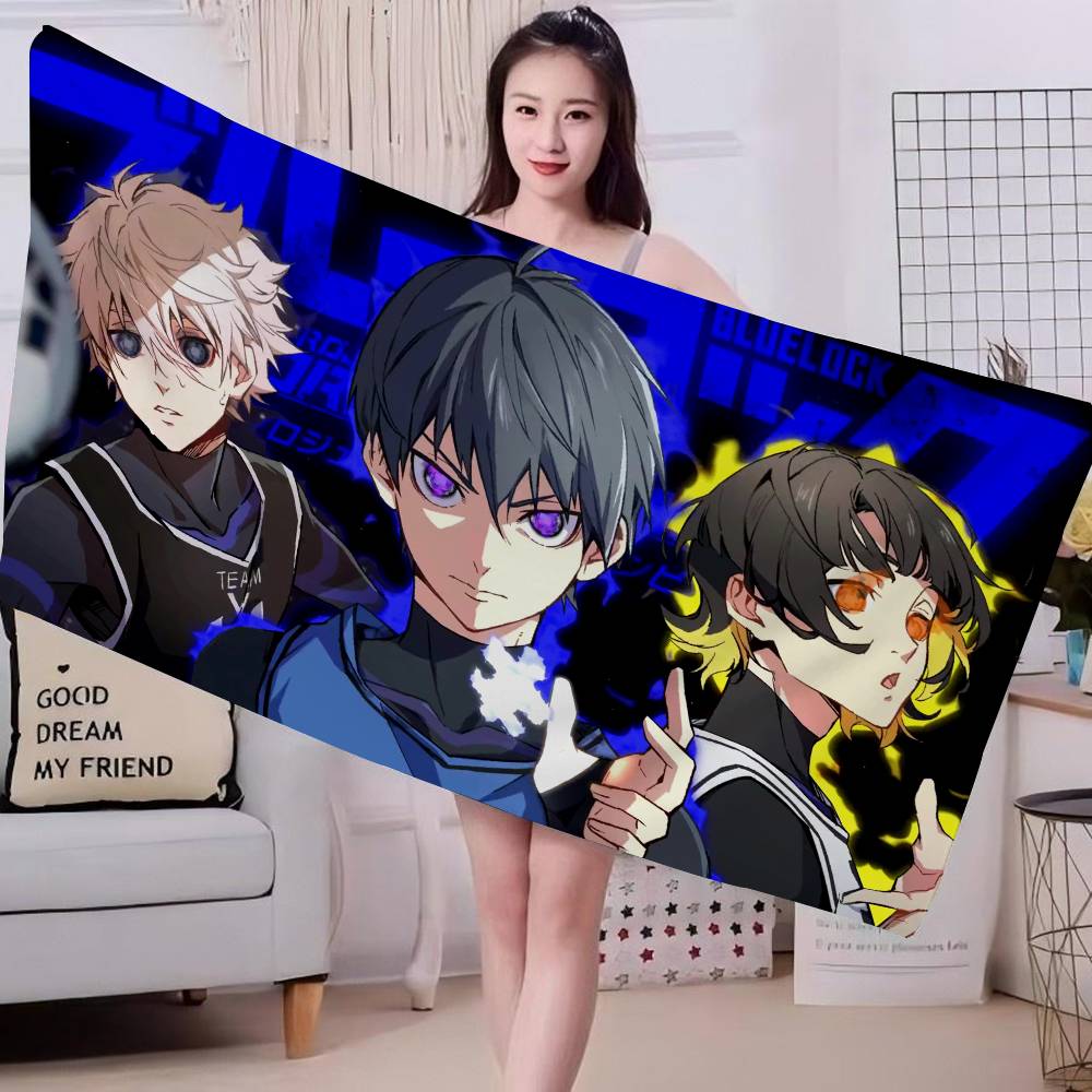 Hot Anime B-BLue L-Lock Microfiber Printed Beach Towel Mountain Climbing Yoga Beach Swimming Running Absorbent Soft Towel