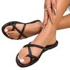 Mezzo Casual Flat Sandals Women's Spring New Woven Foot Pullover Beach Shoes Large Size Slippers