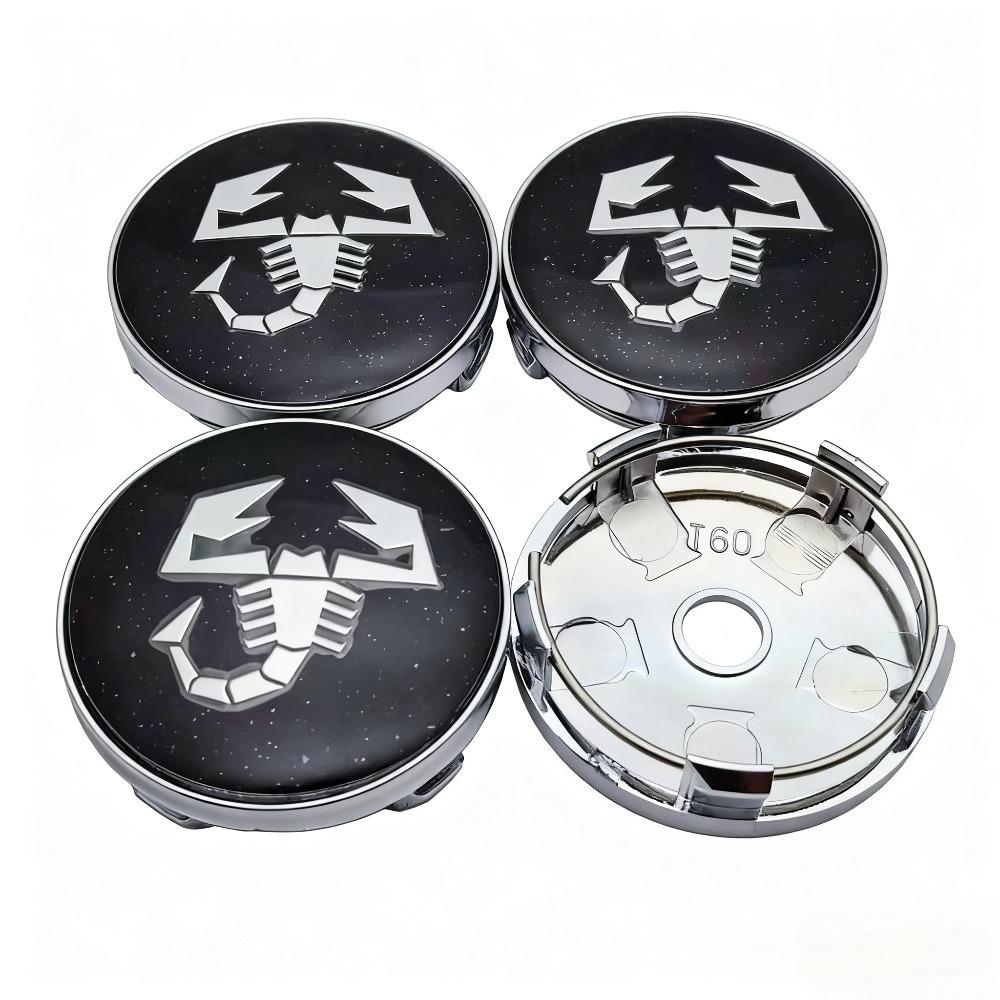 4pcs Scorpion Logo Emblem Badge Car Wheel Center Caps 60MM 56MM Car Wheels Hub Cap Rim Hubcaps Cover Replace Styling Accessories