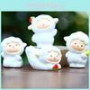6pcs Cute Cartoon Sheep Handheld Fruit Model Ornament Set For Kids And Collectors