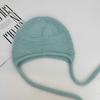 Strap ear protectors knitted hat for women, thickened warm bag head wool hat in autumn and winter, retro pullover cold hat