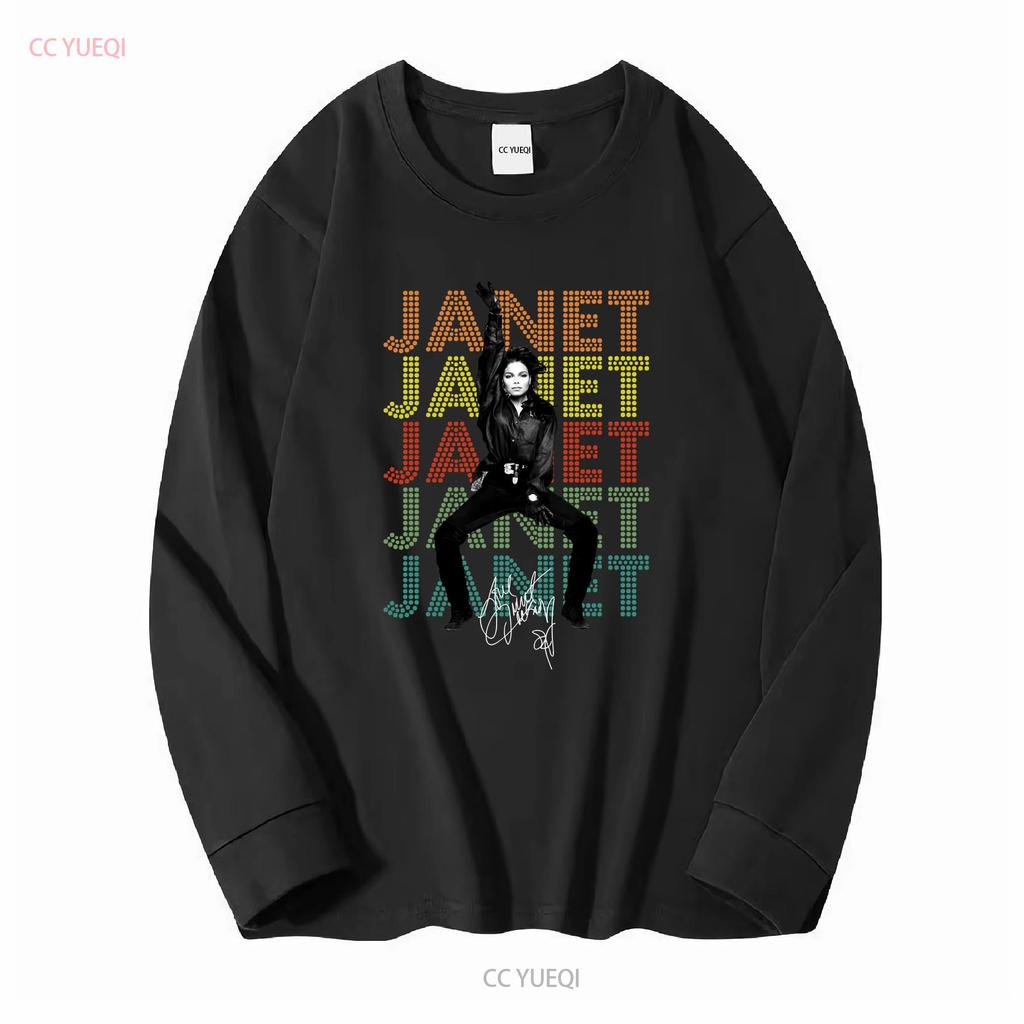 Janet Jackson Summer Cotton T Shirt S 5xl Long Or Short Sleeves Vintage Washed Stretched Stylish Unisex Casual Breathable Homme