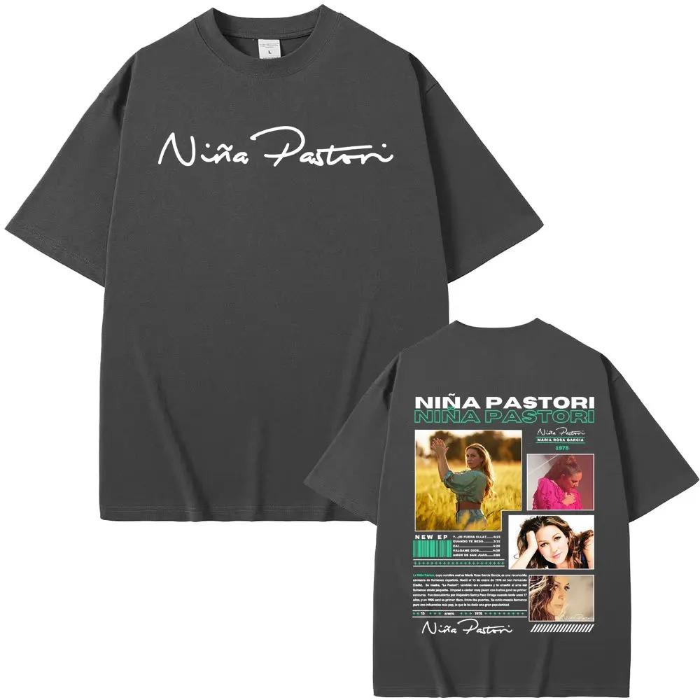 Niña Pastori Singer Album Graphic TShirt  Unisex Casual Crewneck HighQuality Trendy Vintage Tee Top Women And Men Tshirts