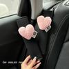 Car Seat Belt Shoulder Protector Protective Cover with Heart-Shaped Decor Universal All-Season Safety Belt Accessory