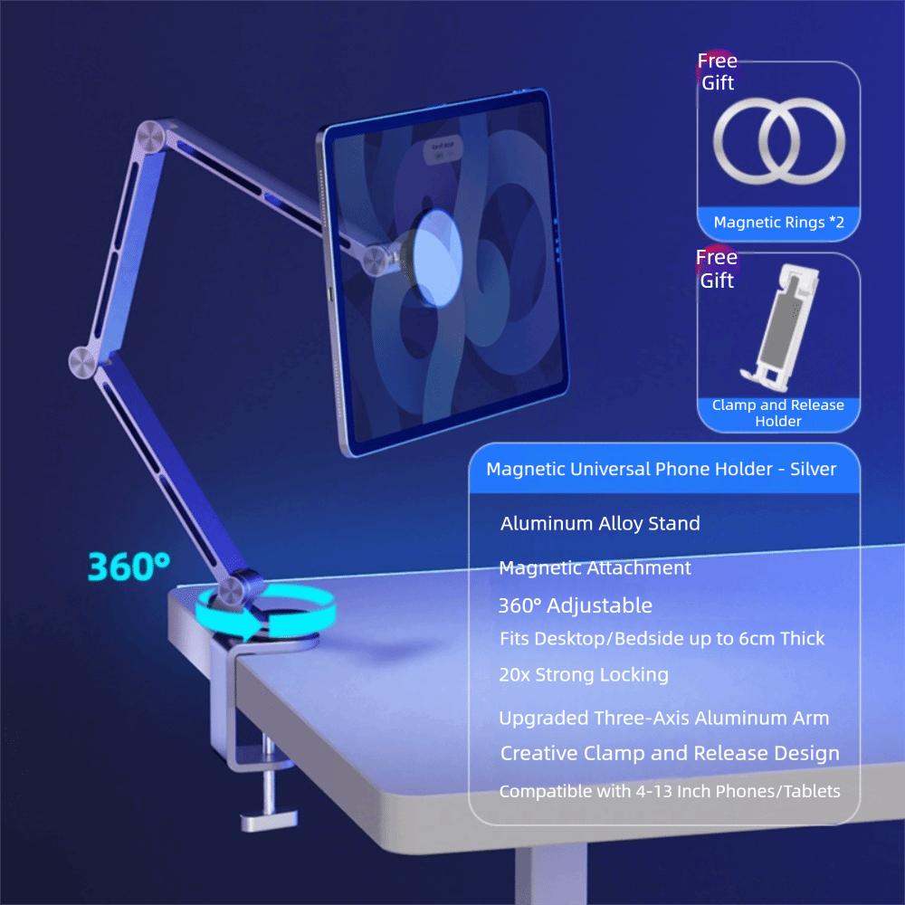 360° Swivel Desktop Tablet Phone Stand Magnetic Tablet Bracket Universal Tablet Holder  for 4-13in