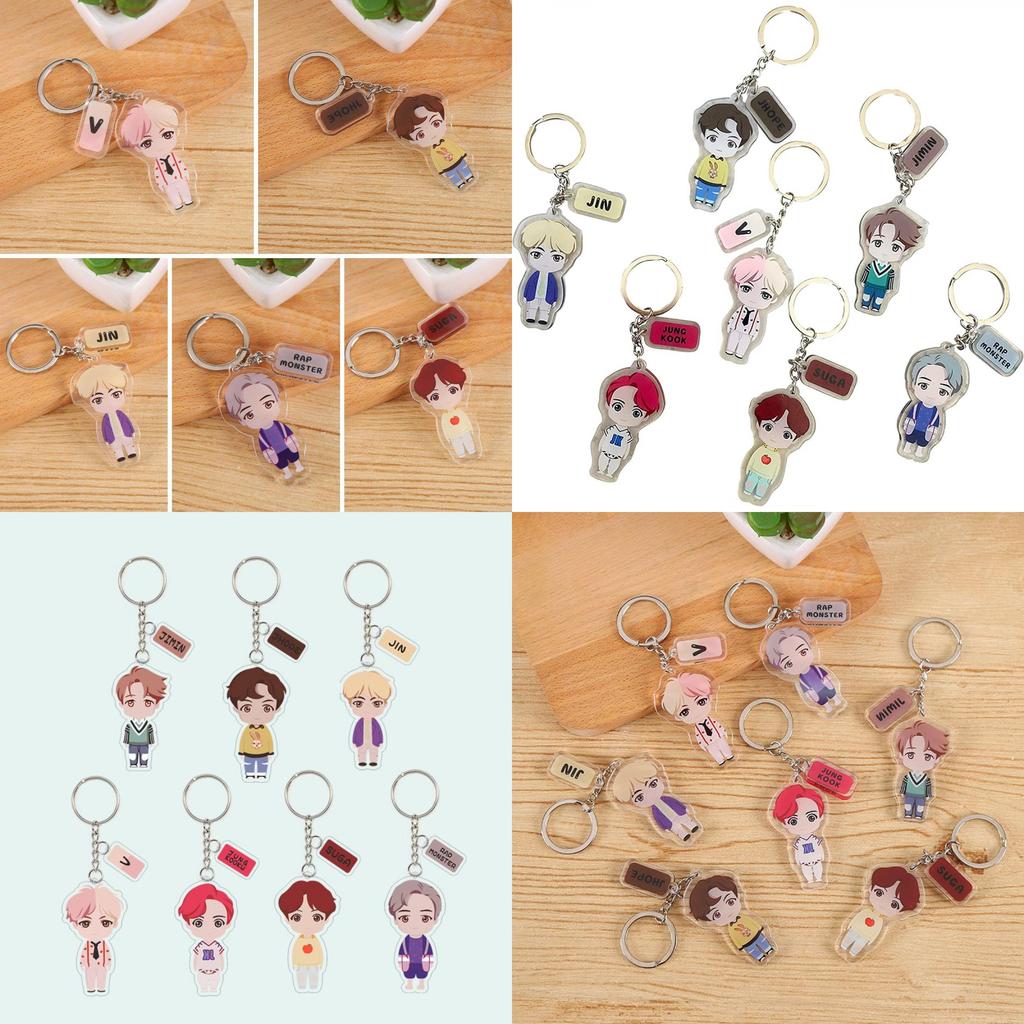 Bts Kpop Bangtan Boys Acrylic Keychains For Fans Cute And Safe Bag Accessories