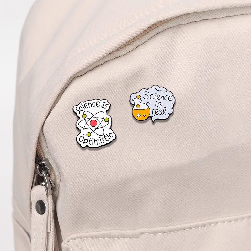 Cartoon Cute, Chemical Brooch, Chemical Symbol, Chemical Reagent Brooch Student Accessory Badge