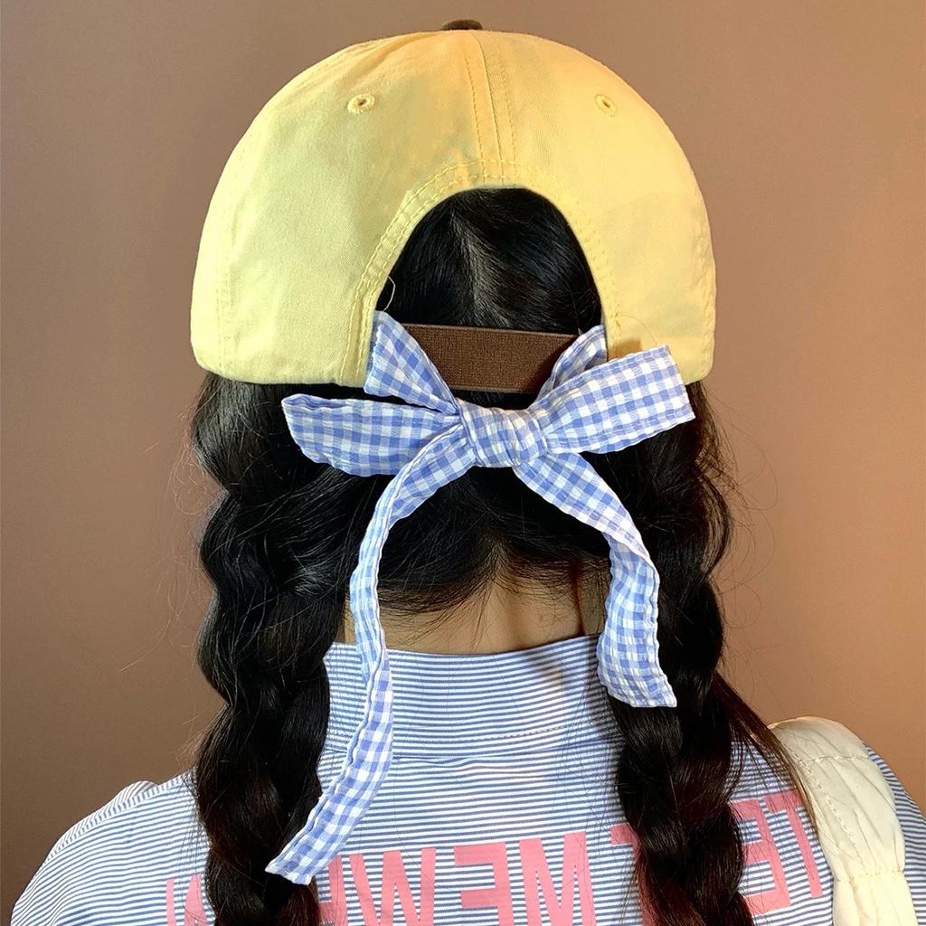 Spring/Summer Cute Puppy Plaid Tether Baseball Cap Ladies Shade Cartoon Embroidery Cap