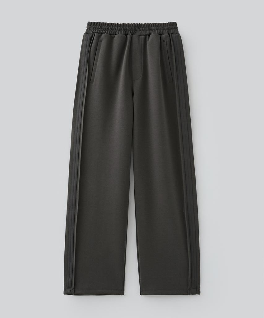 Pabeulega Hakama Line Track Pants (Charcoal)