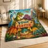 Coperta personalizzata in pile corallo Giungla di Dinosauri