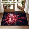Crystal Velvet Square Rug Custom NameMonaco FC Pattern Non Slip Home Floor Decor Rug
