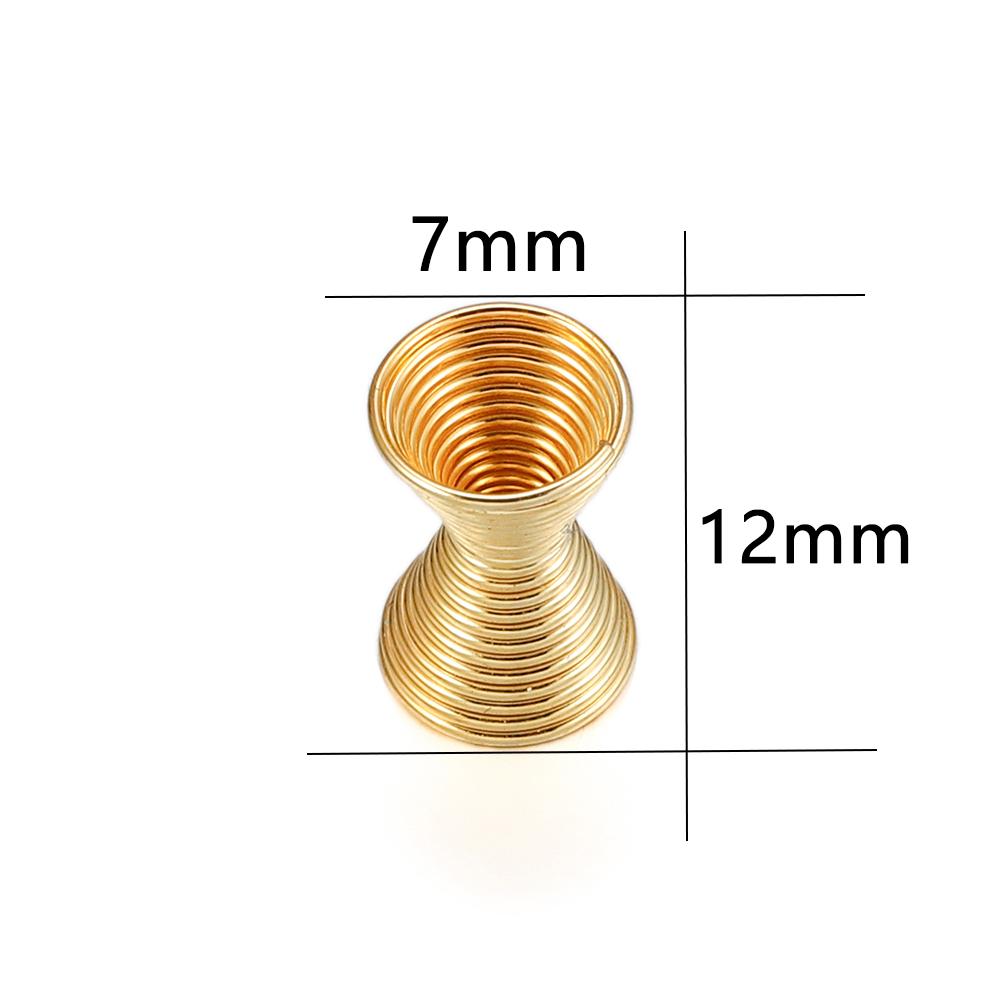 30pcs/lot 12x7mm Funnel Metal Spring Spacer Connector Stoppers End Beads Caps For DIY Jewelry Making Supplies Accessories