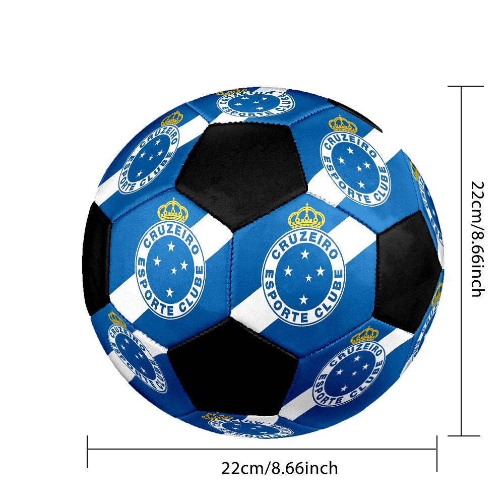 Cruzeiro Esporte Clube Soccer Ball Size 5 Colorful Machine Stitched PVC Competition Ready Durable High-Bounce
