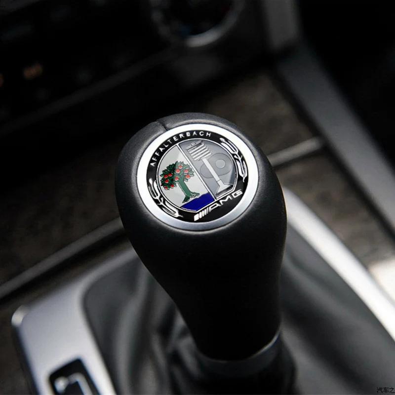 For Benz CL18DCar Gear Shifter Head Knob Badge Sticker Metal Decal Decoration For Mercedes Benz AMG W204 W205 W203 W211 W212 W213 W201 W210