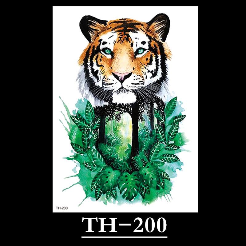 Animal Tattoo Sticker, Liger Tattoo Sticker, Half Arm Waterproof Tattoo Sticker, Large Picture Temporary Sticker Tattoo