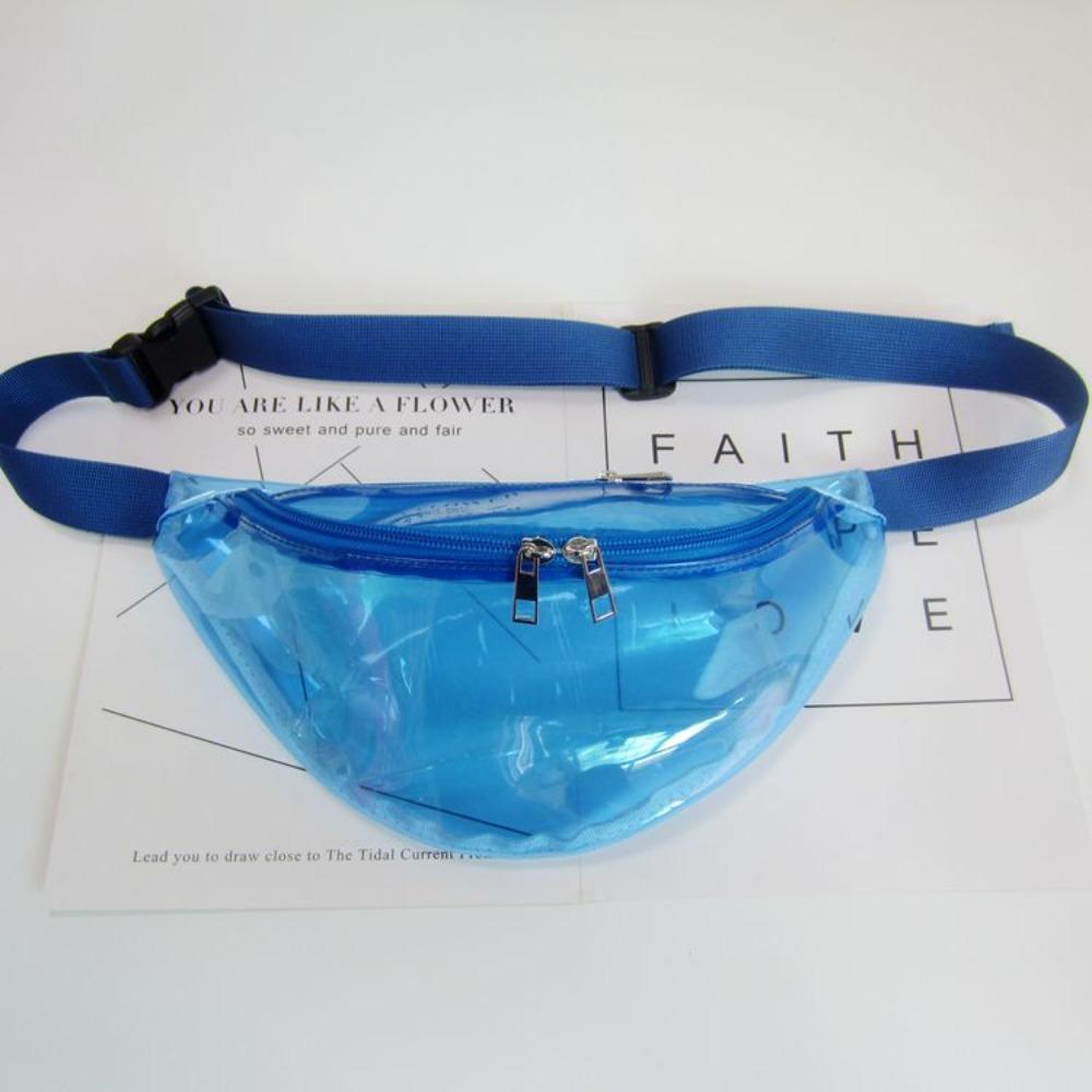 Lightweight Transparent Waist Packs Large Capacity PVC Fanny Pack Clear Chest Bag Cycling Bag
