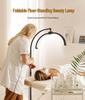 Dual-Color LED Floor Standing Beauty Lamp for Nail Art, Eyelashes, Salon & Tattoo Use