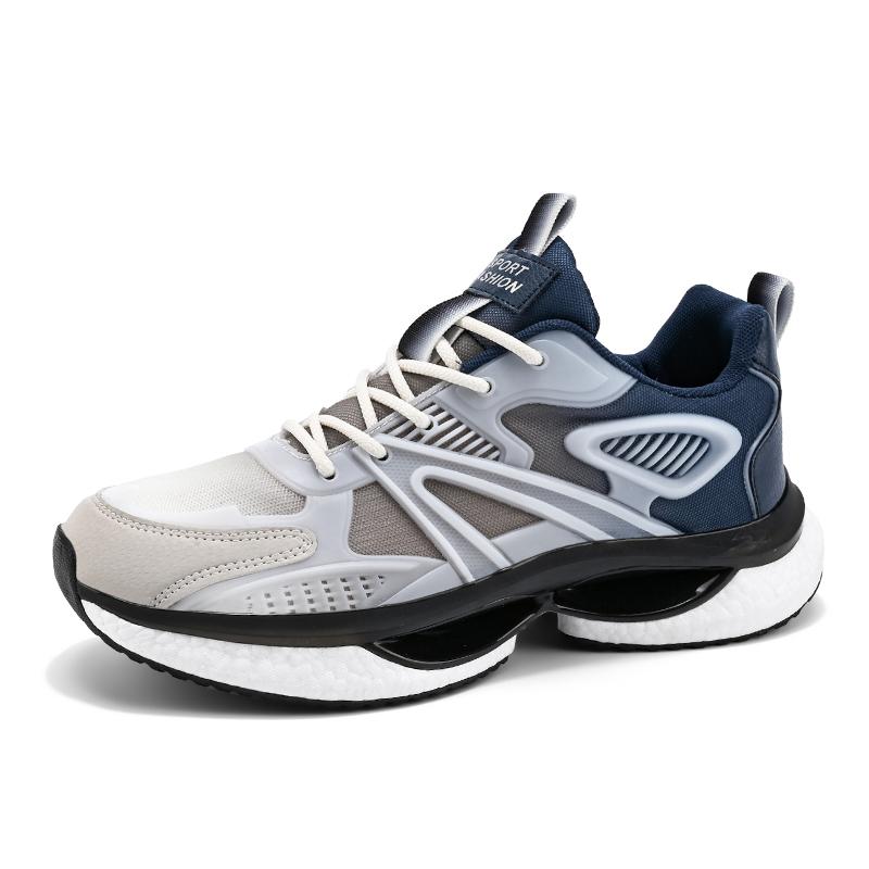 

Новые модные светоотражающие кроссовки для мужчин с комбинированной подошвой Popcorn, кроссовки для спорта на открытом воздухе, мужская тренировочная обувь Hombre 39