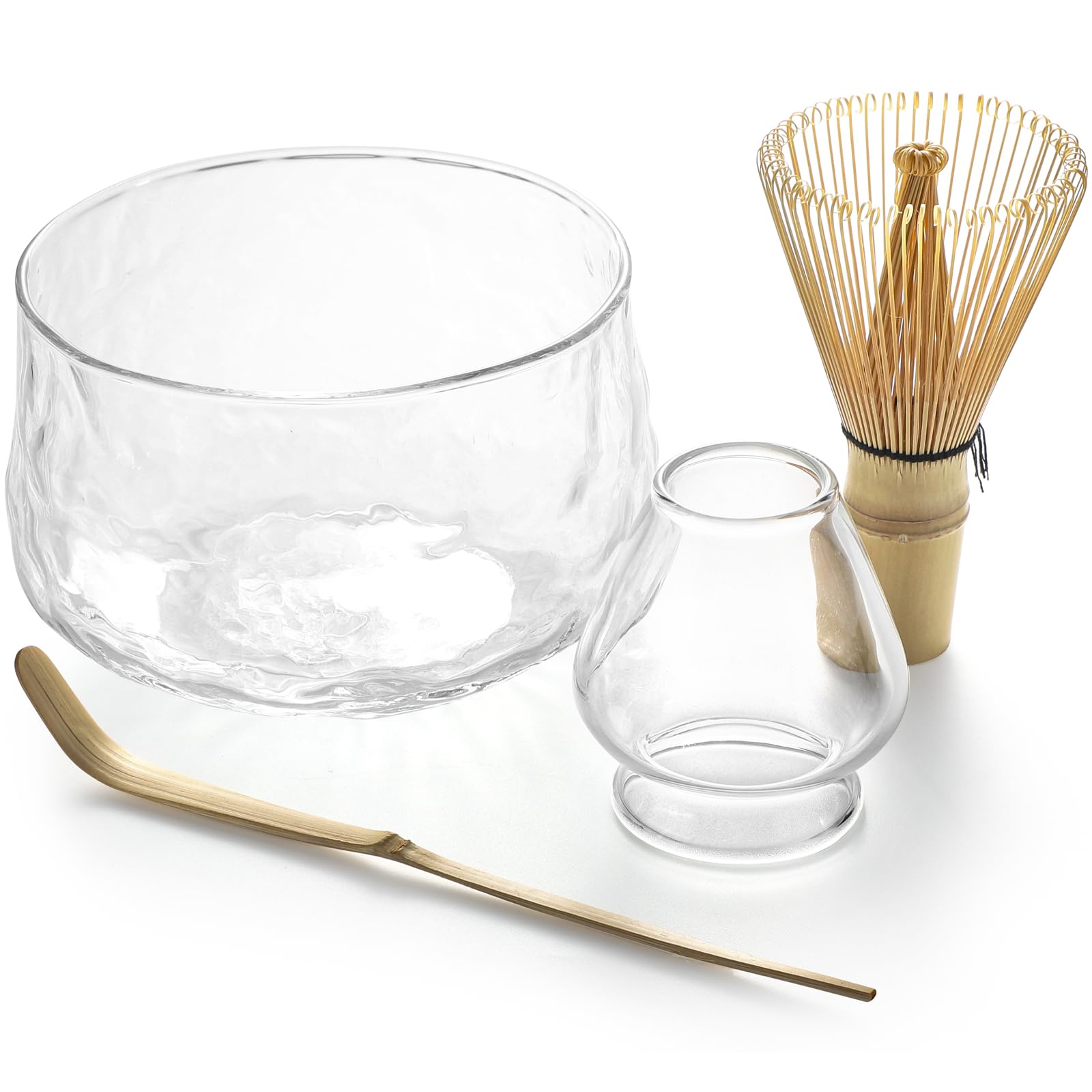 

Glass Katakuchi Tea Bowl Matcha Tea Ceremony Tea Transparent Chasen Chasen and Chashaku Tea 750ml Set, Utensils, Bowl, Holder, (100-piece),