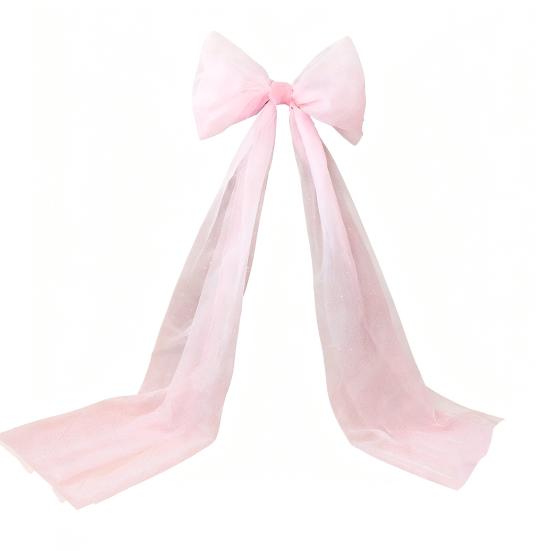 Christmas Tree Topper Bow Extra Large Mesh Bow with Long Streamers for Holiday Wedding Birthday Party Wall Decoration