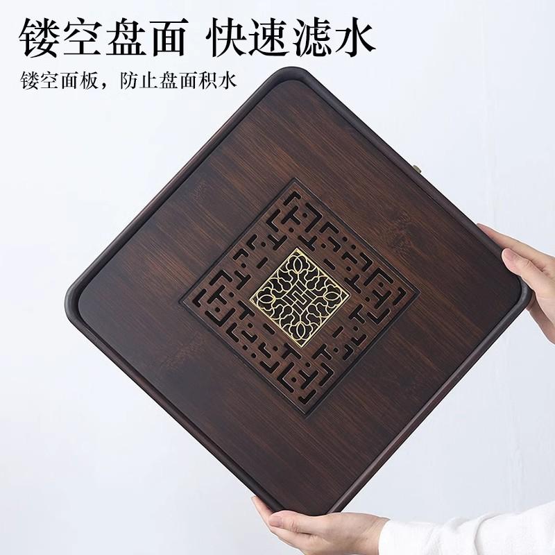 GIANXI Zuhause und Küche Tee Tablett Tragbares Geschirr für Tee Ta Kawi Bambus Rechteck Holztablett für Chaban Teetisch