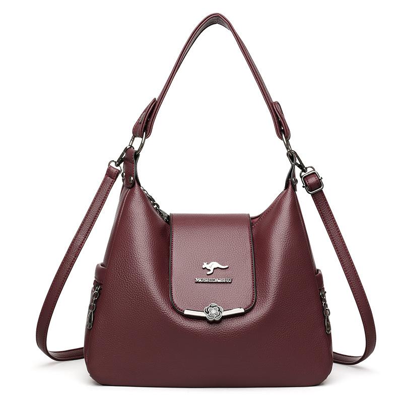 Large-capacity Handbag, Trendy and Fashionable Middle-aged Mom Bag, Elegant Single-shoulder Crossbody Bag