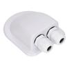 ABS Cable Junction Box Waterproof Solar Panel Double Wire Cable Entry Gland Box for External Power Wiring White