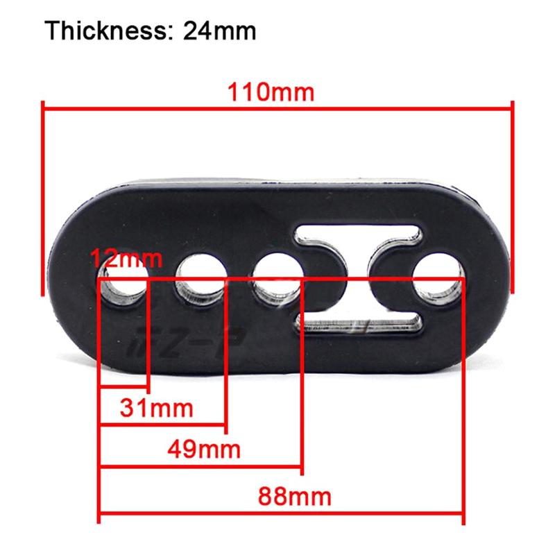 Exhaust Hanger Rubber, Car Muffler Shock Absorber Mount Hanger Bracket,High Density Tailpipe Isolator Damping Hanger (BLACK)