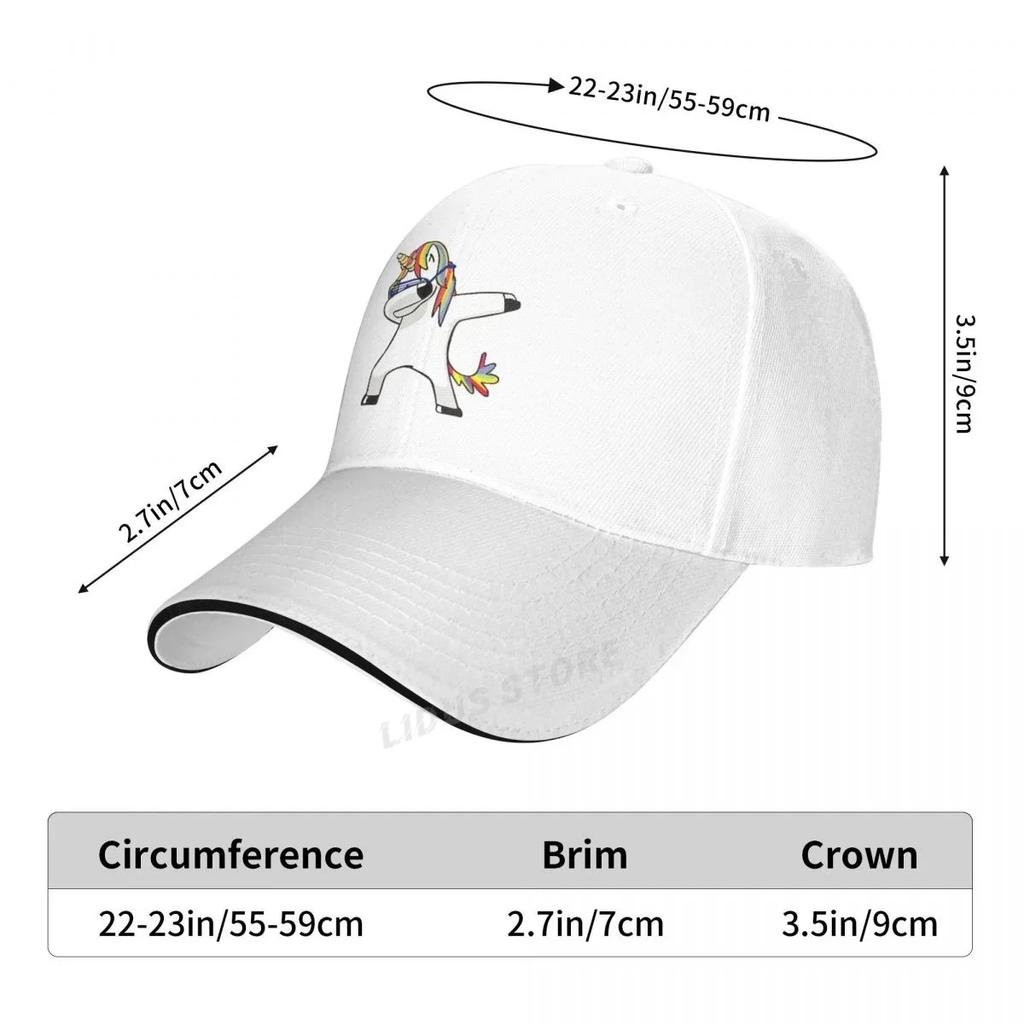 New Summer Dabbing Cap Fashion Unicorn Print Men Baseball Cap Unisex Funny Dabbing Unicorn Hip Hop Adjustable Dad Hat Bone