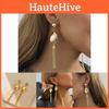 Elegant Geometric Tassel Long Earrings For Women 2023 Gold Fashion Jewelry